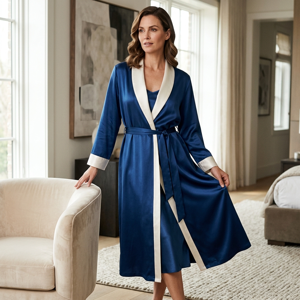 Satin Trimmed Robe